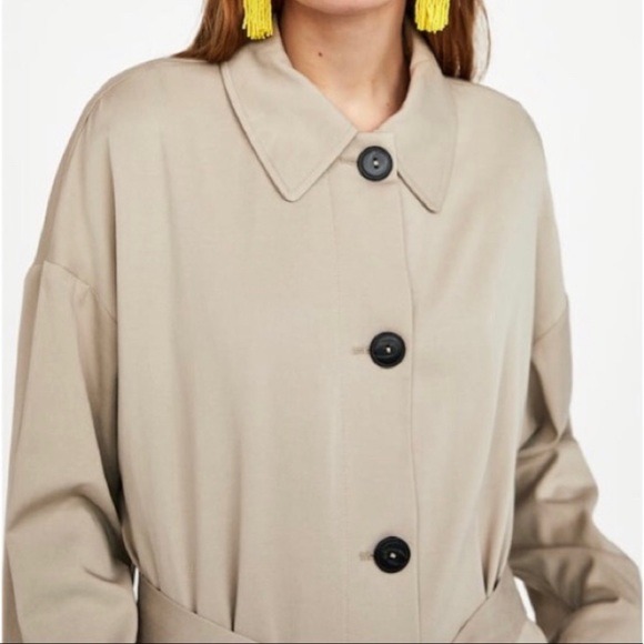 Zara Flowy Trench Coat - Picture 5 of 8